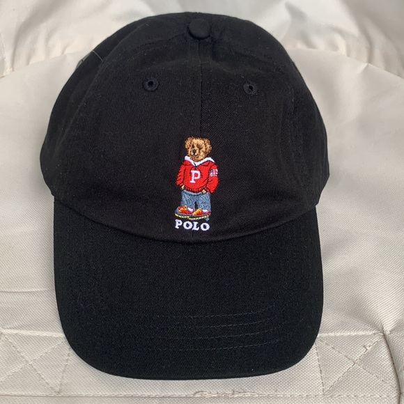 Ralph Lauren Black Polo Bear Cap - Picture 2 of 4